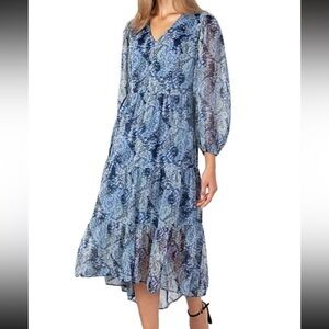 Joie Limited Edition Blue Parisian Paisley print dress - Size Medium